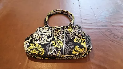 Vera Bradley Frame Shoulder Bag Firm Handles Magnetic Baroque Yellow Black Gray  • $12.95