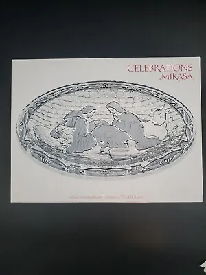 Celebrations By Mikasa Crystal Nativity Clear And Etched Glass Plate 7  In Box • $19.97