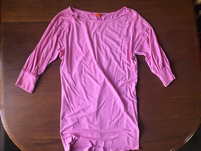 Michelle Jonas Women’s Size Medium Dollman Sleeve Top Bubblegum Pink • $12