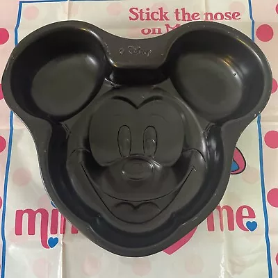 Vintage Black Disney Mickey Mouse Head Face Cake Pan Bakeware • $23