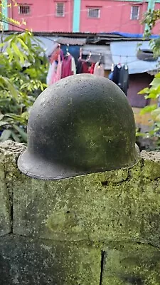 Wwii USN M1 Helmet Fixed Bale Front Seam Philippines Navy Ww2 • $125