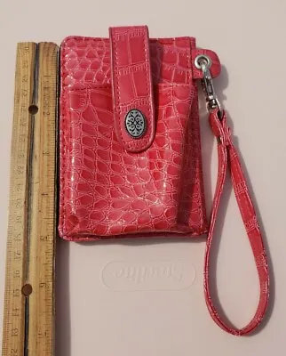 The Metropolitan Milano Pink Croc Embossed Wallet Card Organizer Cell Phone Case • $4.99