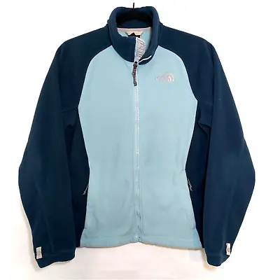 The North Face Jacket M Fleece Full Zip Long Sleeve Pockets Pull Cord Mock Neck • $15.32