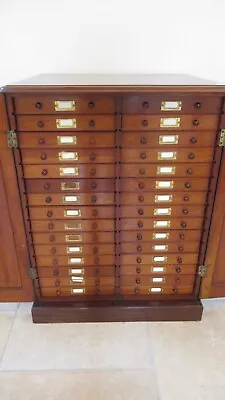 A Good Quality 19th Century Mahogany Collectors Cabinet With 30 Drawers • £1250