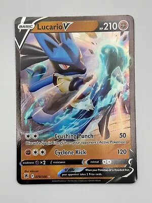 Pokemon TCG Card Astrial Radiance Lucario V 078/189 Full Art • $1.49