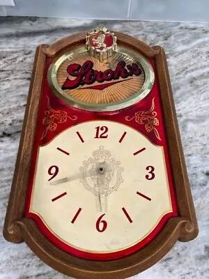 Stroh's Beer Wall Clock WORKS Vintage • $30