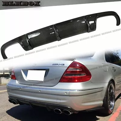 For BENZ 03-09 W211 E63.E55 Sedan Stock Bumper FRP W/Carbon Fiber Rear Diffuser • $348.88