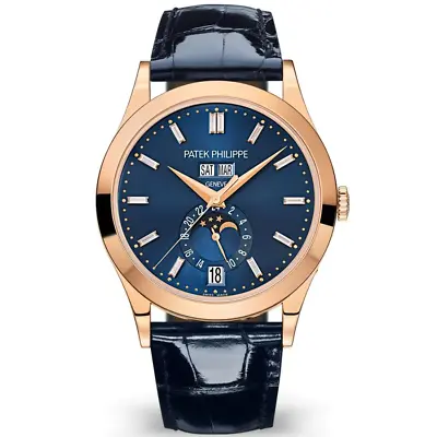 Patek Philippe 5396R-015 Annual Calendar Moonphase Blue Sunburst  Bleu Soleil  • $74895