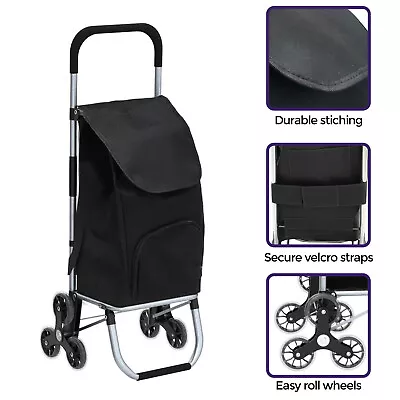 £24.99 • Buy Aluminium Lightweight Shopping Grocery Trolley With Stair Climbing Wheels