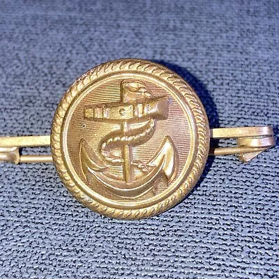 Military Naval Button Styled Into A Lovely Sweetheart Brooch (1805) • £14