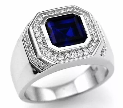 $26.99 • Buy  3.0CT MENS DIAMOND SIMULATED SAPPHIRE RING Sz 7-14 You Choose