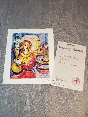 Vtg Zamy Steynovitz Beauty And Beau 7.25x9  Lithograph • $12