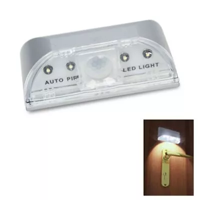 £3.95 • Buy PIR Infrared IR Wireless Auto Sensor Motion Detector Keyhole 4 LED Light Lamp UK