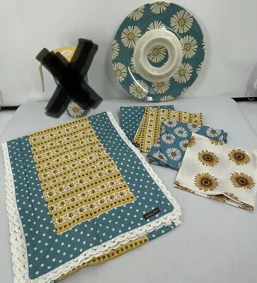 Matilda Jane Enchanted Garden Party Lot Of Platter Table Runner & Napkins • $28