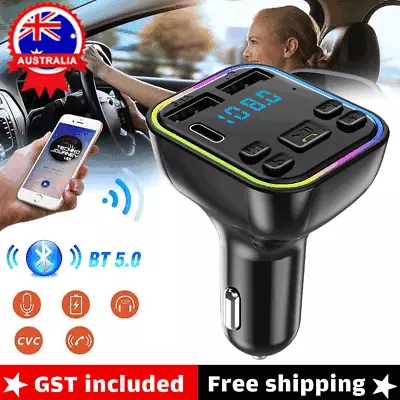 5.0 Bluetooth Radio Car Kit Wireless FM Transmitter Dual USB Charger MP3 Player • $10.19