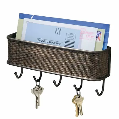 Mail Holder Wall Mounted Hook Organizer Key Hanger Vintage Letter Holder Keys  • $12.99