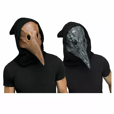 Latex Plague Doctor Bird Mask Adult Steampunk Halloween Costume Mask W/ Hood • $7.95