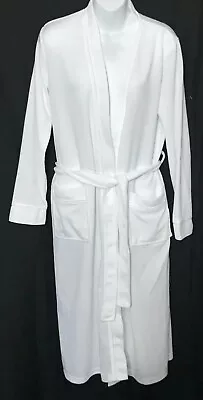 DAMART Ladies MEDIUM Lightweight WAFFLE DRESSING GOWN Bath Robe WHITE Unworn • £9.99