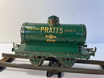 Hornby Series Tinplate- 1925 Early Pratts 'Motor Spirit' Tank Wagon- O Gauge • £15