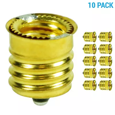 (10 Pack) Intermediate Base E17 To Candelabra Base E12 Socket Reducer Adapter • $12.85