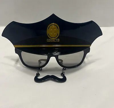 Sun-Staches Novelty Police Costume Sunglasses Shades BLACK With MUSTACHE • $14.99