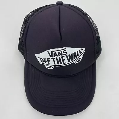 Vans Snapback Hat Men's One Size Black Otto Mesh Trucker Logo • $5.18