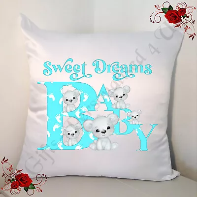 Designed 18  Cushion - Sweet Dreams - Baby / Newborn - Bears - Design 6 • £15.99