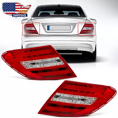 Pair Tail Lights For Mercedes-Benz 2011-2014 W204 C-Class 250 C300 C350 Set • $165.99