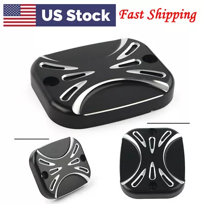 Front Brake Reservoir Master Cylinder Cover CNC For Harley Road King Softail • $11.60