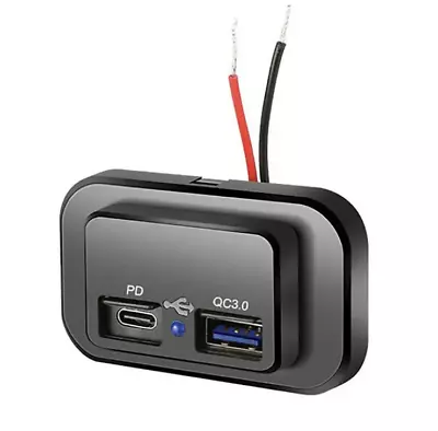 PD Type C USB Port Car Fast Charger Socket Power Outlet Panel Mount Flush Flat • $32.50