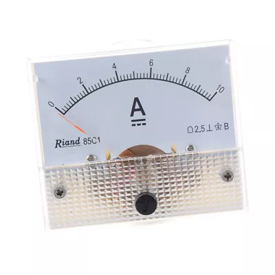 85C1 DC 0-10A Rectangle Analog Panel Ammeter  G1W52099 • $16.17