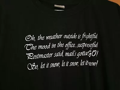 Mailman/ Mail Carrier/ Postal Worker T-Shirt “Let It Snow” Sz XL  Bo-Weevil USA • $6.35