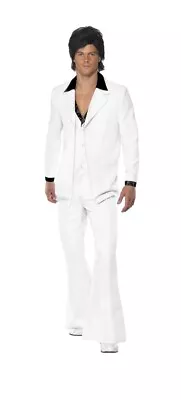 70s Disco Man Costume Groovy Night Dancer Mens Male Fancy Dress Party Outfit • £19.99
