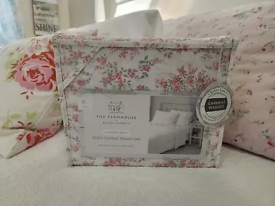 Nwt Rachel Ashwell Shabby Chic King Cherry Blossom Floral Sheet Set • $98