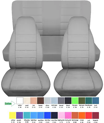 1976-Present Fits Jeep Wrangler Seat Covers Canvas Front & Rear Choose Color • $224.99