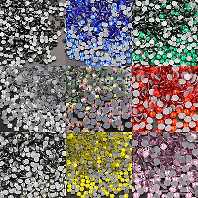 Crystal AB Rhinestones Glass Hotfix Iron On Strass Sewing & Fabric Decoretion • $3.43