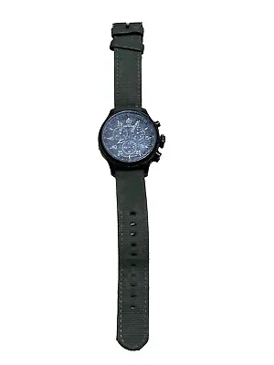 Timex Expedition Indiglo WR100m Black Dial Chrono Tachymeter WORKS • $29.99