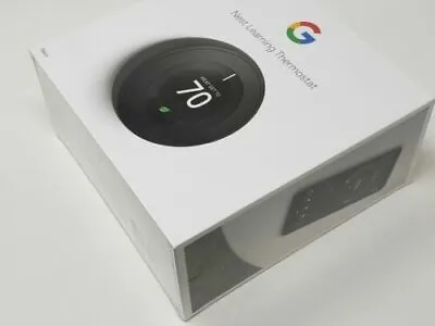 SEALED Black Matte Google Nest 3rd Gen Programmable Thermostat T3016US • $172.95