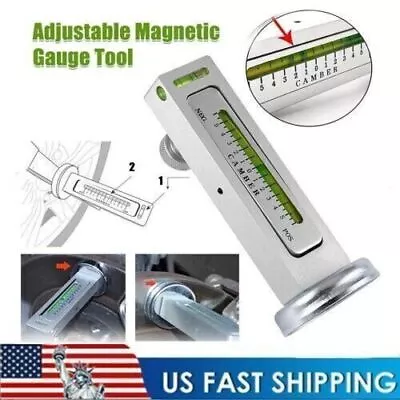 Adjustable Magnetic Gauge Tool Camber Castor Strut Wheel Alignment Truck Car US • $9.68