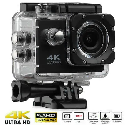 Ultra 4K HD 1080P Action WiFi Camera DV Outdoor Sports Camcorder Underwater Cam • £16.47