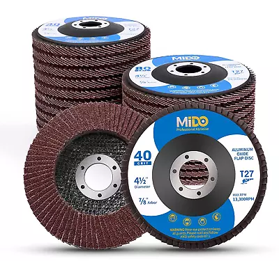 20 Pack Flap Discs 4.5 X 7/8  Grinding Wheel T27 Flapper Wheel For Die Angle • $26.31