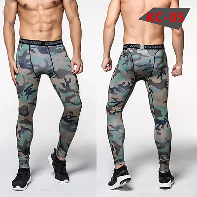 Mens Sports Athletic Tights Gym Compression Pants Gym Jogging Running Trousers  • $15.99
