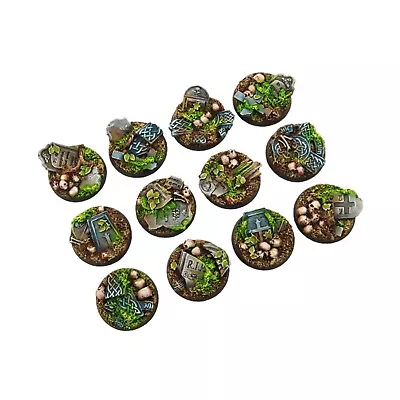 Micro Art Mini Base Graveyard 25mm Graveyard - Round Bases Pack New • $7.95