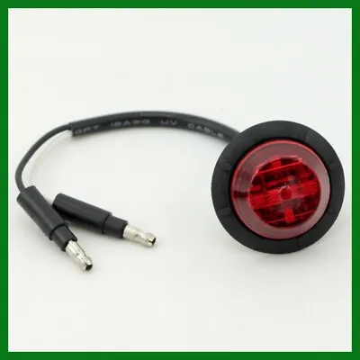 Maxxima Marker Clearance 6 Red LED Low Profile Light 1-1/4  Round 3/4  Mounting  • $12.95
