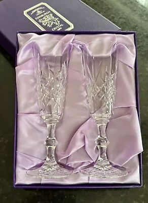 Edinburgh Crystal Champagne Flutes X 2 (Boxed) • £8.50