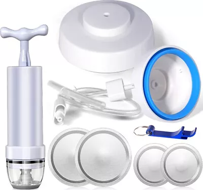 $14.99 • Buy Mason Jar Vacuum Sealer Kit For Foodsaver Food Saver Jar Sealer Pump Can Opener