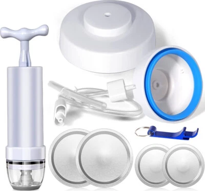 $14.99 • Buy Mason Jar Vacuum Sealer Kit For Foodsaver Food Saver Jar Sealer Pump Can Opener