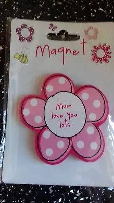 Bnip Wooden Flower Head Fridge Magnets Mum Love You Lots • £3.99