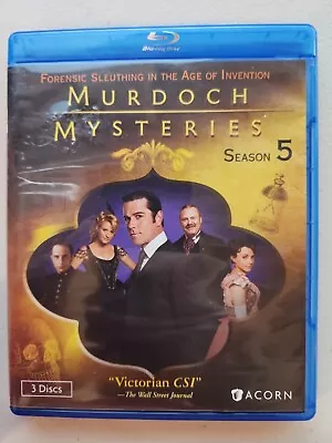 Murdoch Mysteries: Season 5 (Blu-ray 2012 Acorn 3 Disc Set) - Very Good • $10.95