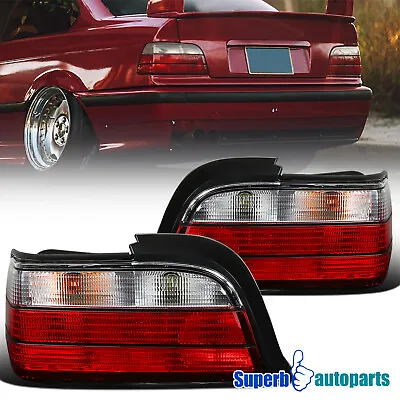 Fits 1992-1998 BMW E36 3-Series 2Dr Red Tail Lights Brake Lamps Left+Right • $69.98